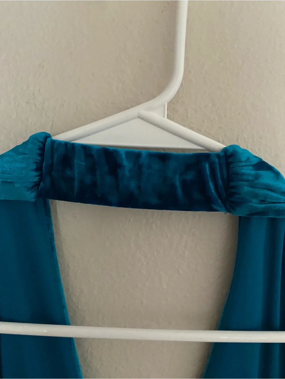 Heart Moon Star Y2K pleated halter dress teal crushed velvet brooch waist M